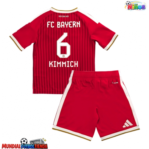 Camiseta Bayern Munich Joshua Kimmich #6 Primera Equipación Replica 2026-27 para niños mangas cortas (+ Pantalones cortos)